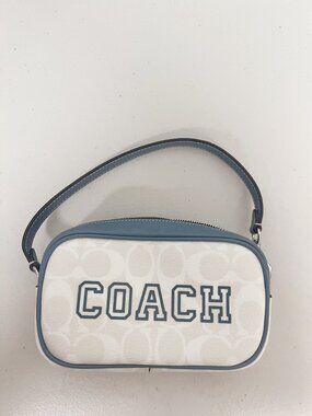 Coach CB851 Jamie Wristlet In Signature Canvas IN Chalk/Indigo